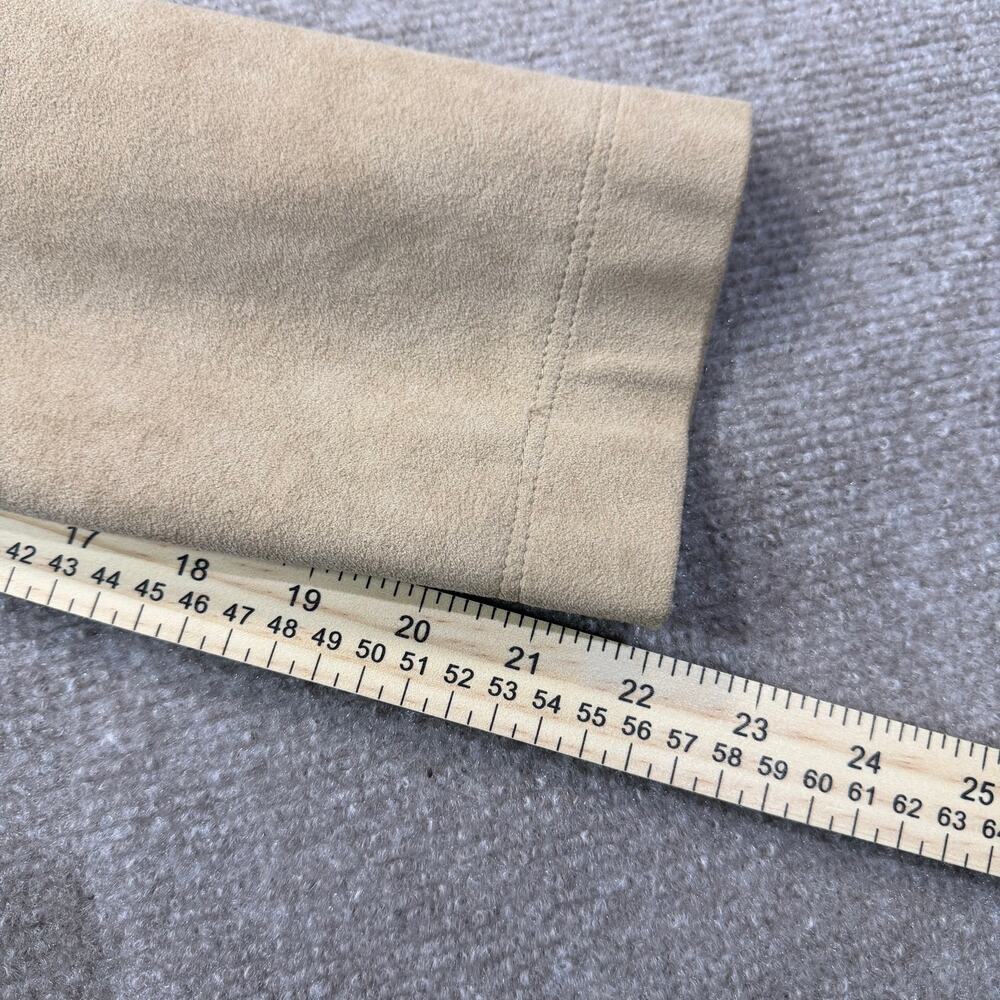 Samuel Robert Vintage Trench Coat Tan Faux Suede Minimalist Dark Academia - Picture 7 of 10